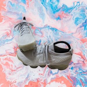 Nike Air Vapormax Flyknit 3 White Pure Platinum AJ6900-102 Size 7.5